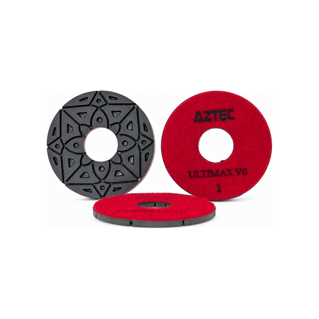 Aztec Ultimax V6 Velcro Edge Polishing Pads for edge polishing