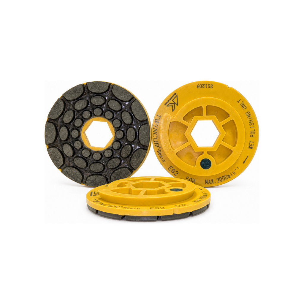 SK Twincur EG2 Snail Lock Edge Polishing Pads for stone edge polishing
