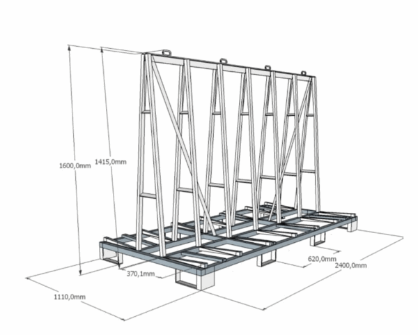 2.4m Galvanised A-Frame - Stonegate Tooling