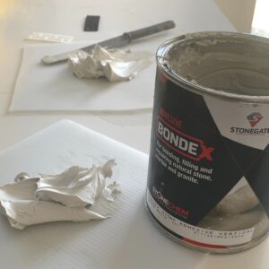 Stonegate Bondex adhesive mixed with hardener
